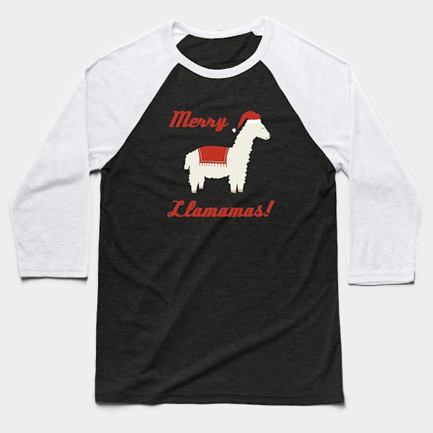 Merry LLamamas! Baseball T-Shirt by candhdesigns